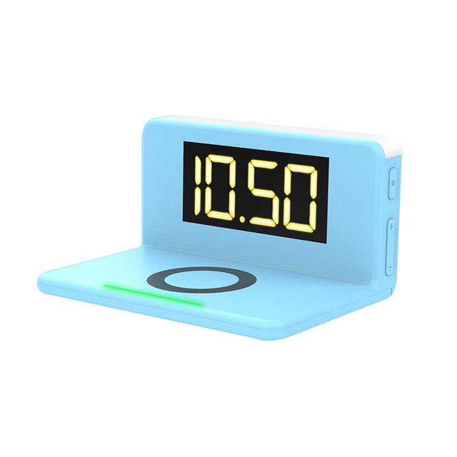 Fast Wireless Charger 3 In 1 Multi-function Alarm Clock/ Night Light Mobile Phone