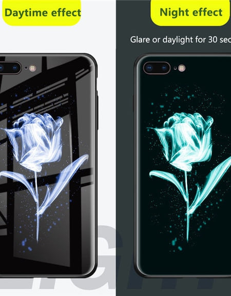 Luxury Luminous Tempered Glass Cases For iPhone XS MAX XR
