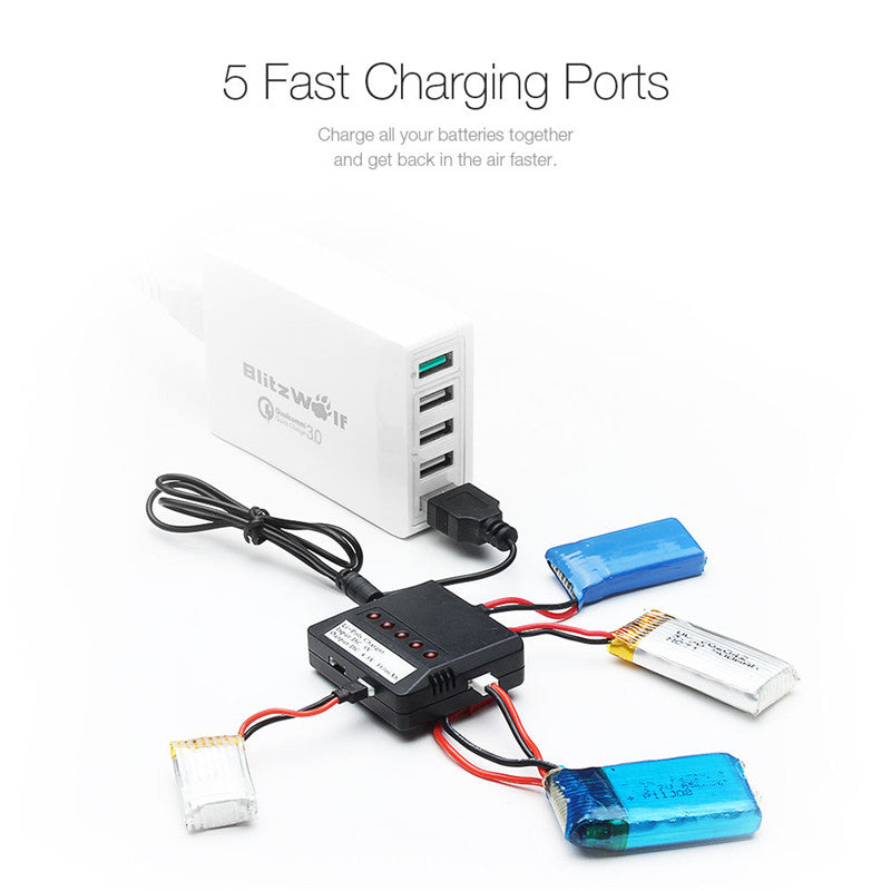 BlitzWolf BW-S7 Quick Charge QC3.0 Adapter USB Charger Smart 5