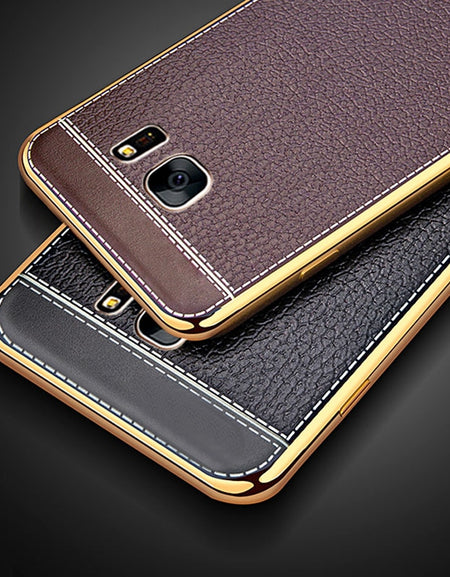 Luxury Leather Pattern Back Cover for Samsung Galaxy s6 s7 edge plus S6