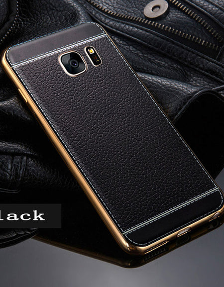 Luxury Leather Pattern Back Cover for Samsung Galaxy s6 s7 edge plus S6