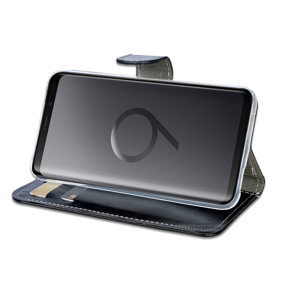 Retro Oil Wax Leather Flip Case Wallet Case For Samsung Galaxy S9 Plus