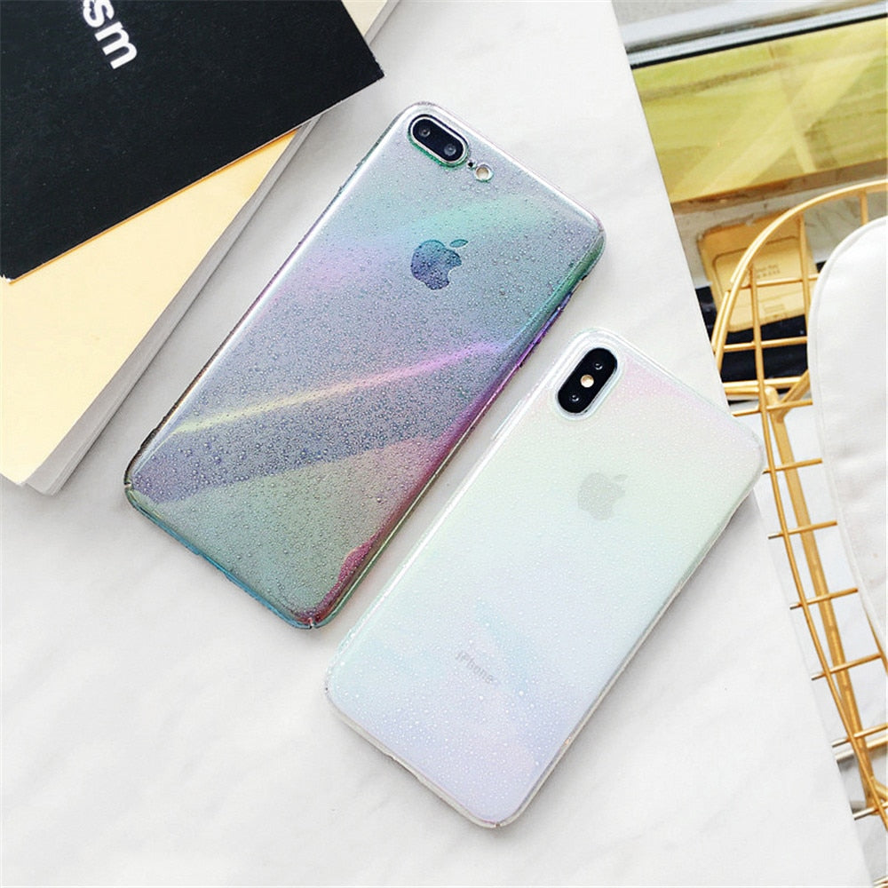 Water Drop Cover Colorful Gradient Phone Case For iPhone X XR XS Max 8 7 6 6s Plus