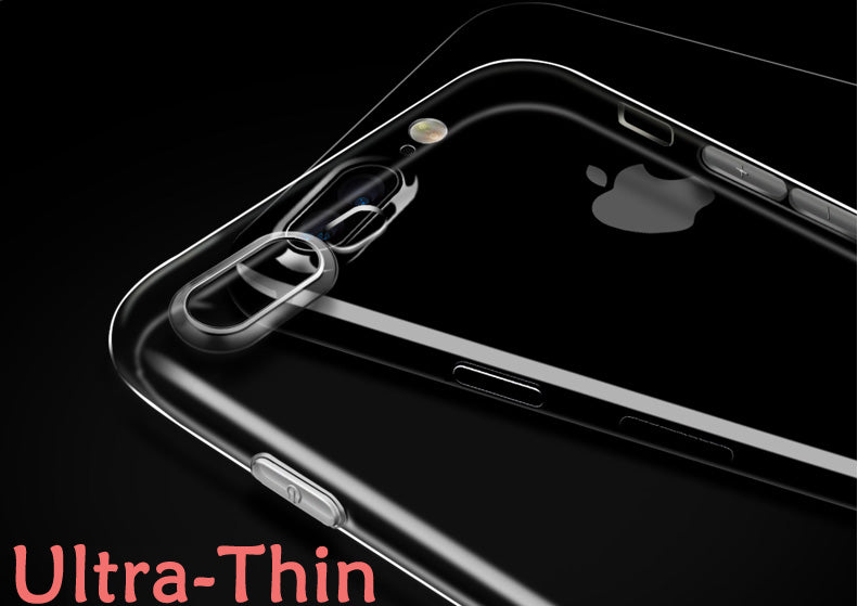 Luxury Clear Silicone Soft Case Transparent For iphone 7 8 6 6s Plus 7Plus 8Plus