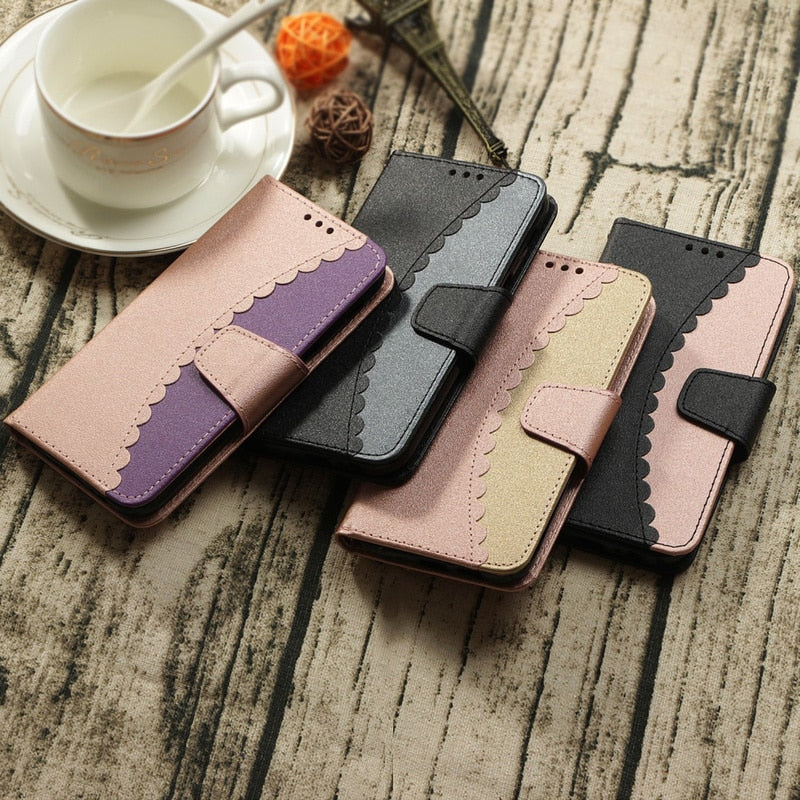 Case Card Holder Leather Protective Armor Cover for Iphone 7, 7plus