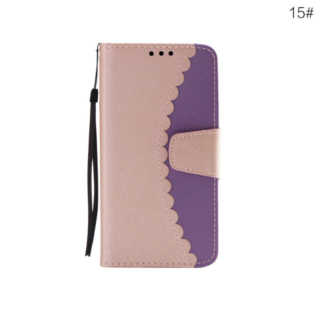 Case Card Holder Leather Protective Armor Cover for Iphone 7, 7plus