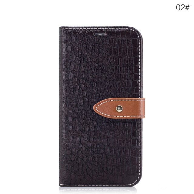 Case Card Holder Leather Protective Armor For Samsung Galaxy S7 S8