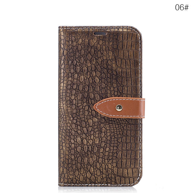 Case Card Holder Leather Protective Armor For Samsung Galaxy S7 S8