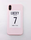 Lucky Case Pink Color Soft Rubber Cover For iPhone Xs 8 7 6S Plus
