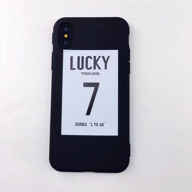 Lucky Case Pink Color Soft Rubber Cover For iPhone Xs 8 7 6S Plus