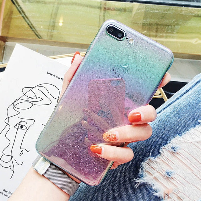 Water Drop Cover Colorful Gradient Phone Case For iPhone X XR XS Max 8 7 6 6s Plus
