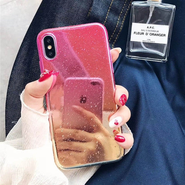 Water Drop Cover Colorful Gradient Phone Case For iPhone X XR XS Max 8 7 6 6s Plus