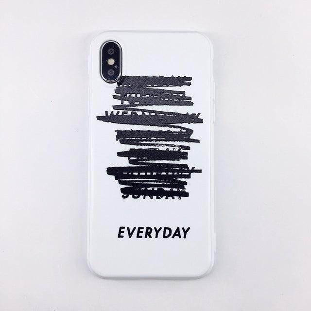 Rubber Silicon Candy Color Print Phone Case for iPhone X 6 6s 7 8 Plus