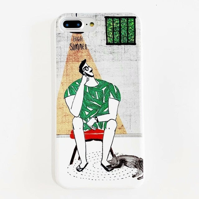 Rubber Silicon Candy Color Print Phone Case for iPhone X 6 6s 7 8 Plus