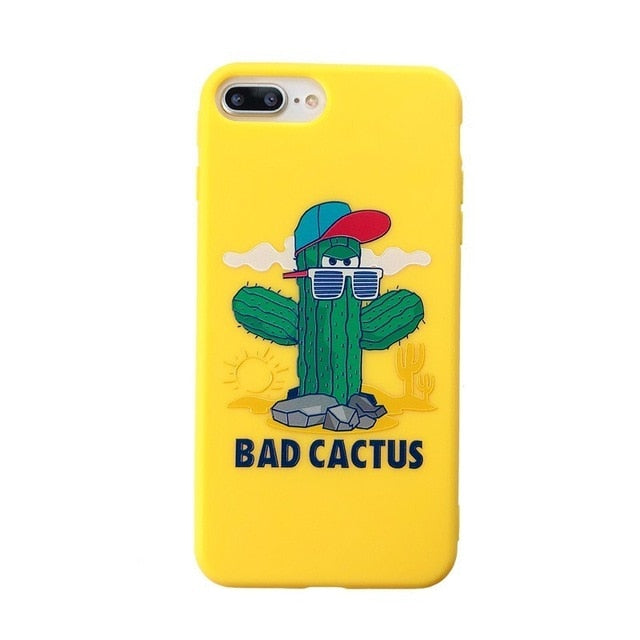 Rubber Silicon Candy Color Print Phone Case for iPhone X 6 6s 7 8 Plus