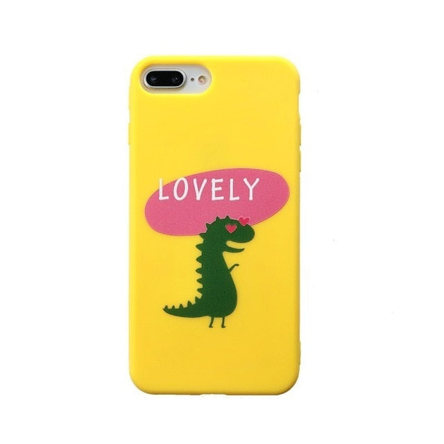 Rubber Silicon Candy Color Print Phone Case for iPhone X 6 6s 7 8 Plus