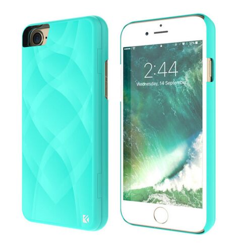 Water Patterned Flip Case with Card Slot Wallet Make Up Mirror Back Cover For iPhone 6 6S 7 8 Plus