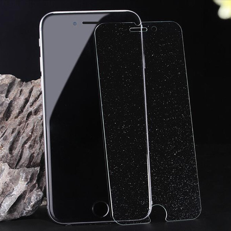 Tempered Glass Glitter Shiny Screen Protector For iPhone 7 6 6s 5