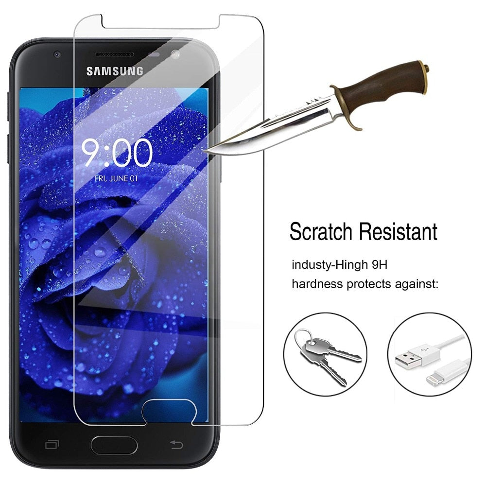 Screen Protector For Samsung Galaxy J7 Tempered Glass Premium 9H HD