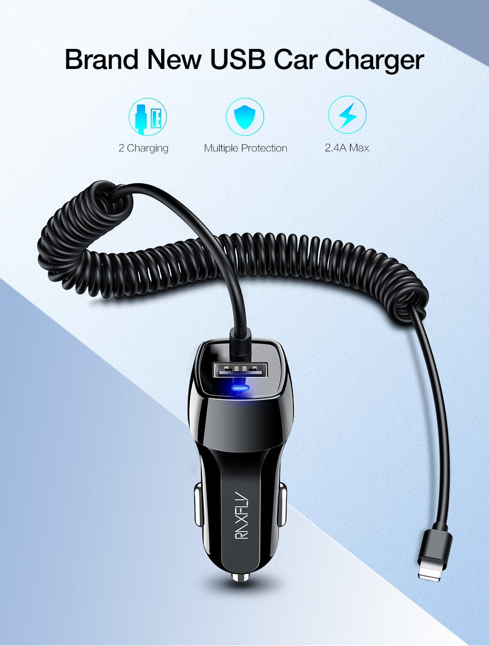 Micro USB Type C Lighting Car Charger For iPhone