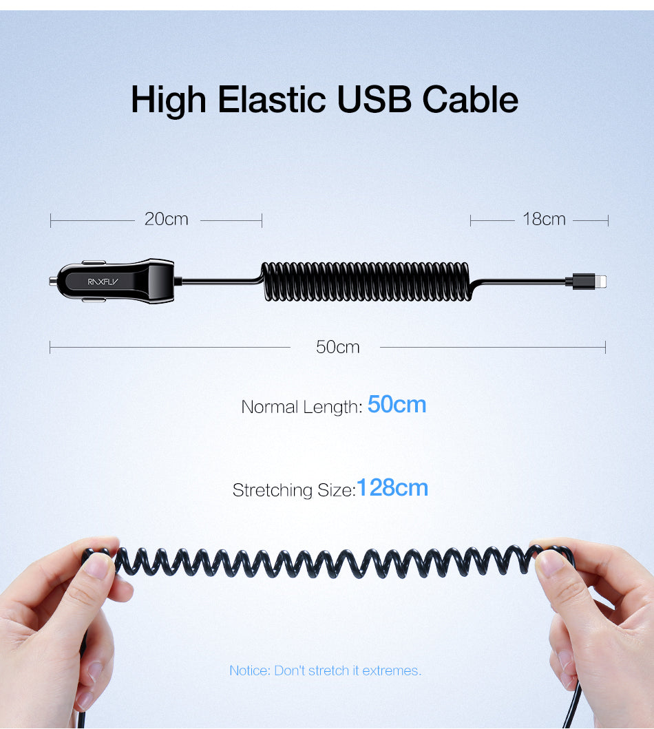 Micro USB Type C Lighting Car Charger For iPhone