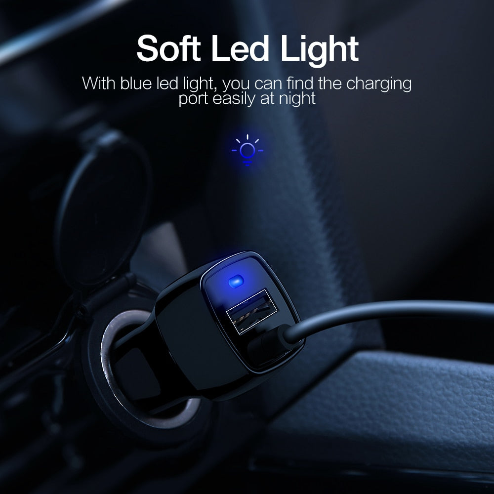 Micro USB Type C Lighting Car Charger For iPhone