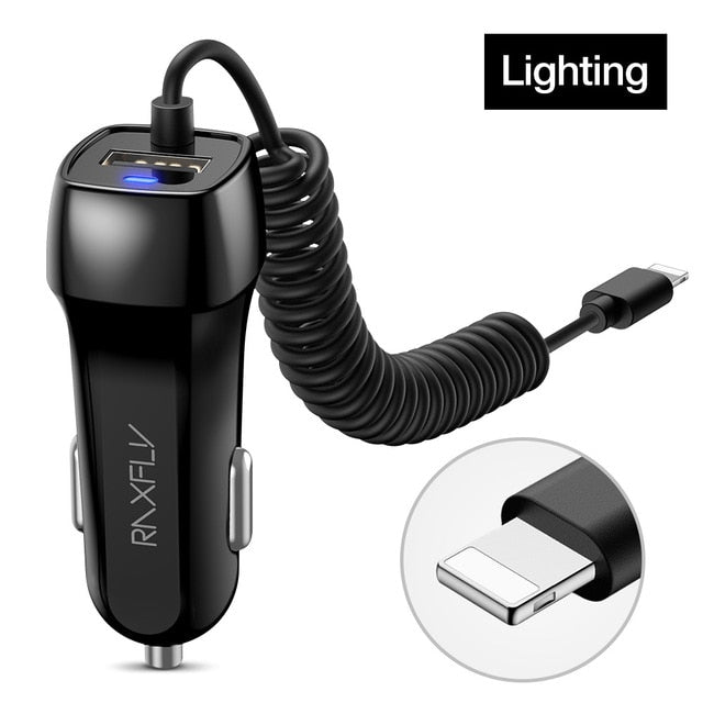 Micro USB Type C Lighting Car Charger For iPhone