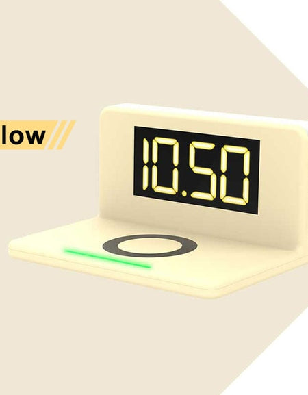 Fast Wireless Charger 3 In 1 Multi-function Alarm Clock/ Night Light Mobile Phone