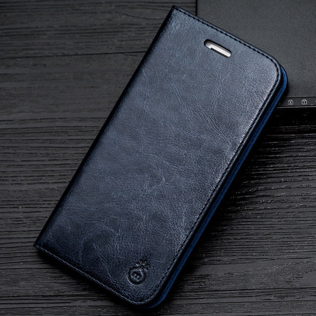 Luxury Stand Leather Case For Samsung Galaxy S9 Plus S7 Edge S8 Note 9