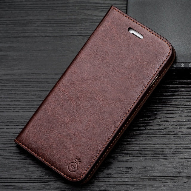 Luxury Stand Leather Case For Samsung Galaxy S9 Plus S7 Edge S8 Note 9