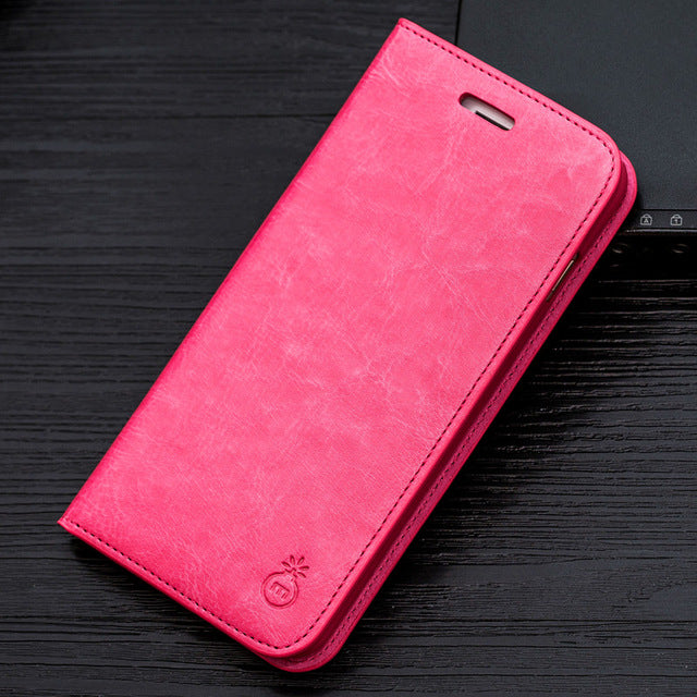 Luxury Stand Leather Case For Samsung Galaxy S9 Plus S7 Edge S8 Note 9