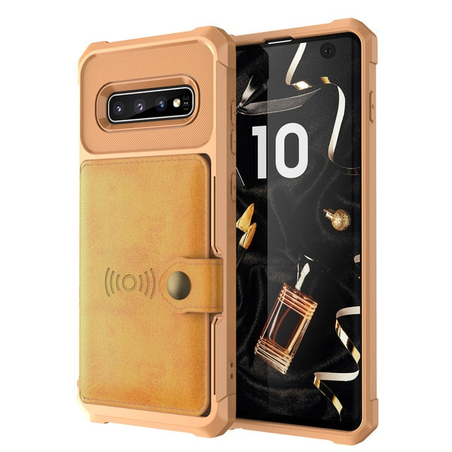 Wallet Case Luxury Car Magnetic for Galaxy S10