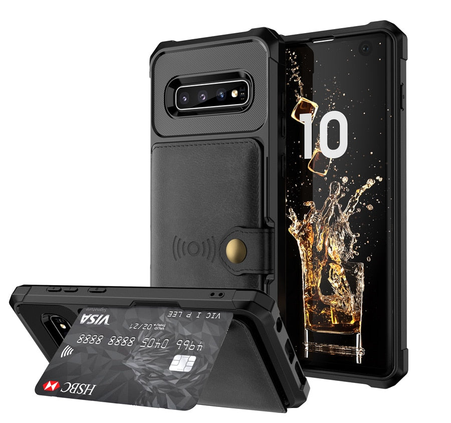 Wallet Case Luxury Car Magnetic for Galaxy S10