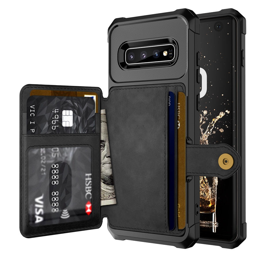 Wallet Case Luxury Car Magnetic for Galaxy S10