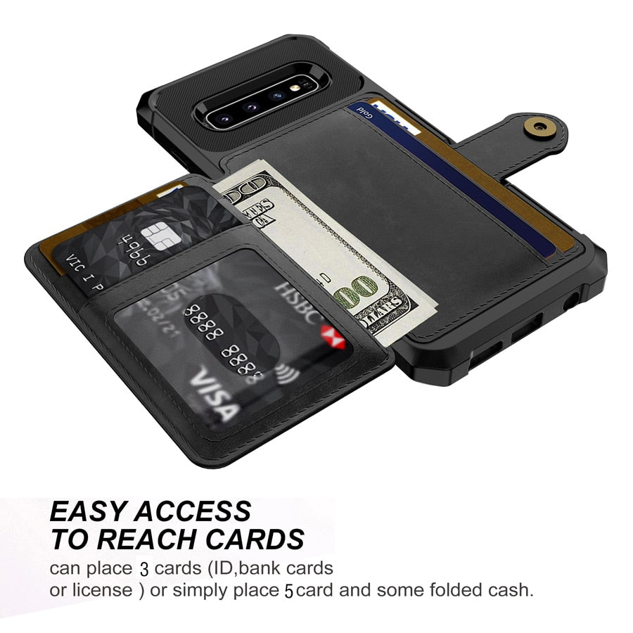 Wallet Case Luxury Car Magnetic for Galaxy S10
