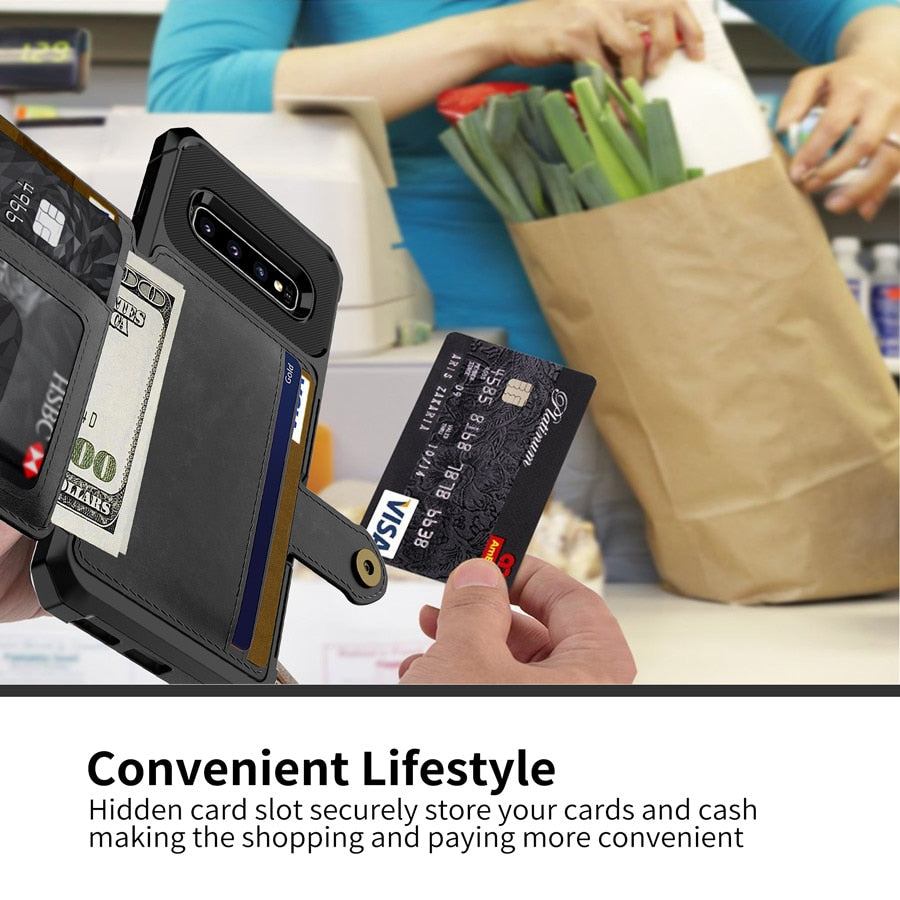 Wallet Case Luxury Car Magnetic for Galaxy S10