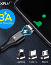 Magnetic USB Charging Cable 3A Fast Micro USB Type-C