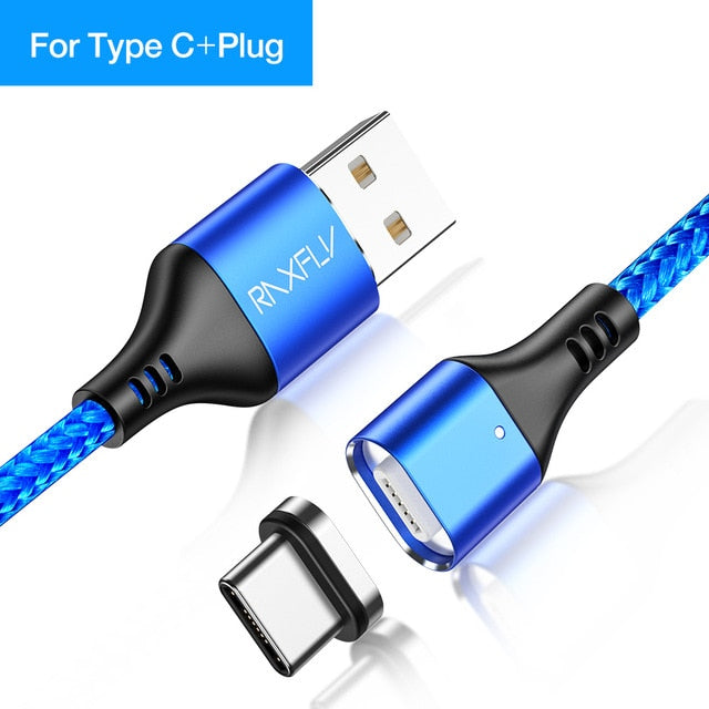 Magnetic USB Charging Cable 3A Fast Micro USB Type-C