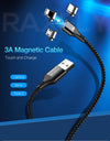 Magnetic USB Charging Cable 3A Fast Micro USB Type-C