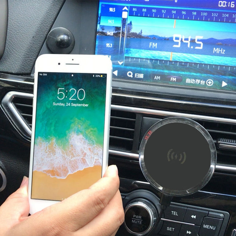 Wireless Car Charger Magnetic Mount Holder For Samsung S9 iPhone XS MAX