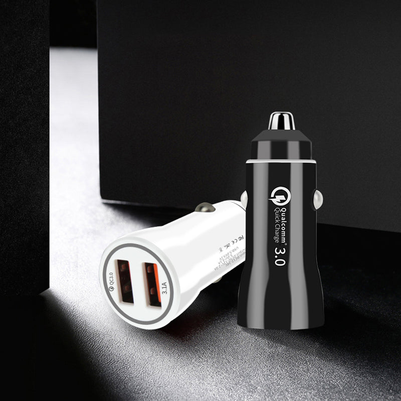 Multi-function Dual USB Adapter Cigarette Lighter Car Charger for IPhone Samsung Xiaomi