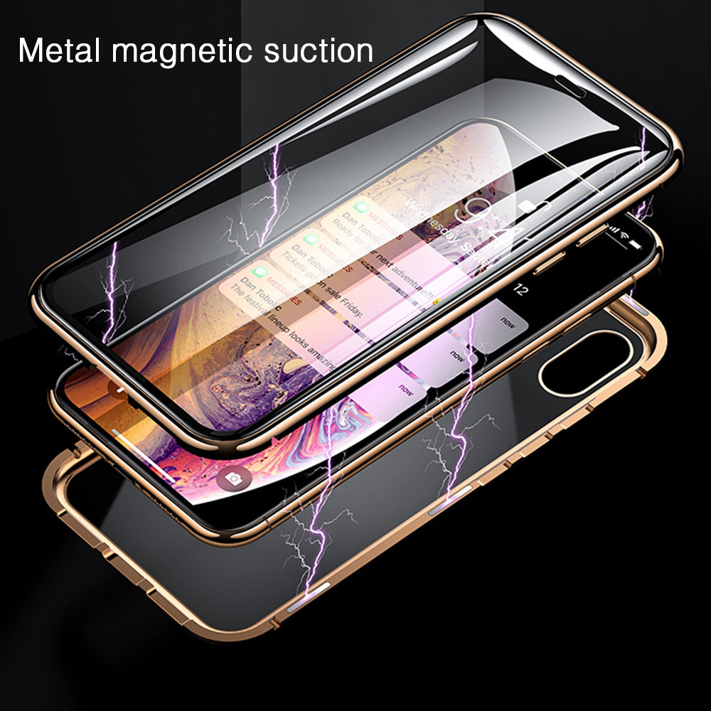 Case Double Sided Glass Magnet For iPhone XS MAX X XR 8 7 Plus