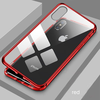 Case Double Sided Glass Magnet For iPhone XS MAX X XR 8 7 Plus