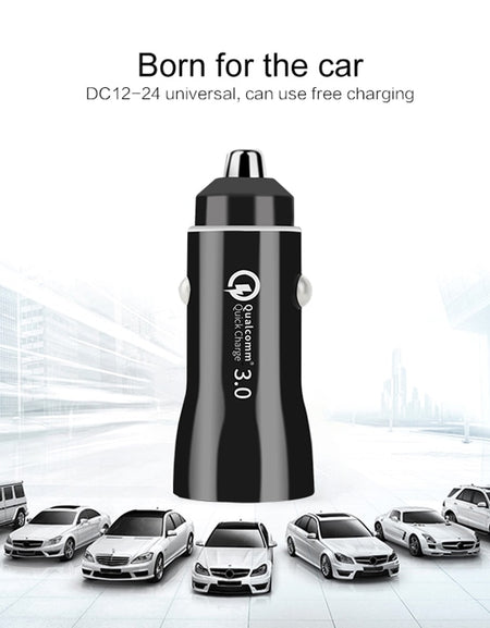 Fast Charge Car Charger Born Multi-function Dual Port Mini  for Xiaomi Huawei Samsung