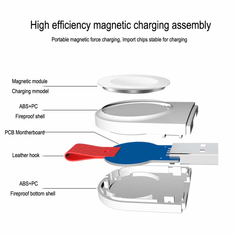 Wireless Charger Magnetic USB Charger Quick Charge Carregador Portatil Mini