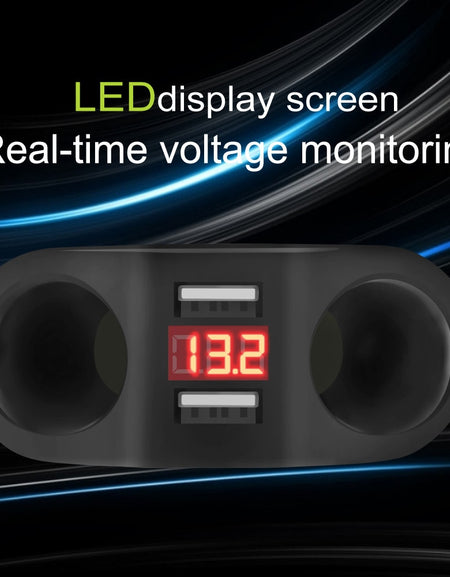 Car Charger High Quality Dual USB Charger Lighter Socket Splitter Adapter