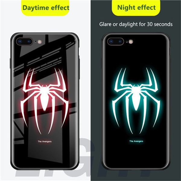 Luxury Luminous Tempered Glass Cases For iPhone XS MAX XR