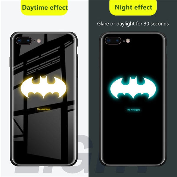 Luxury Luminous Tempered Glass Cases For iPhone XS MAX XR