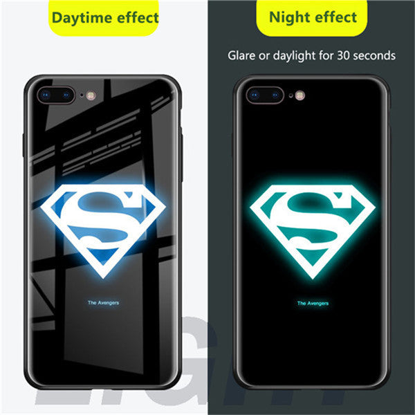 Luxury Luminous Tempered Glass Cases For iPhone XS MAX XR