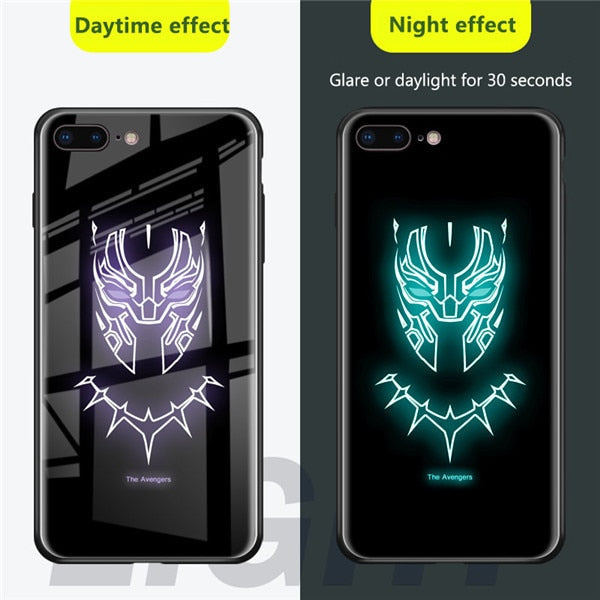 Luxury Luminous Tempered Glass Cases For iPhone XS MAX XR